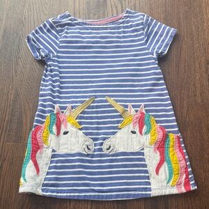 Mini Boden Blue and White Striped Tunic
